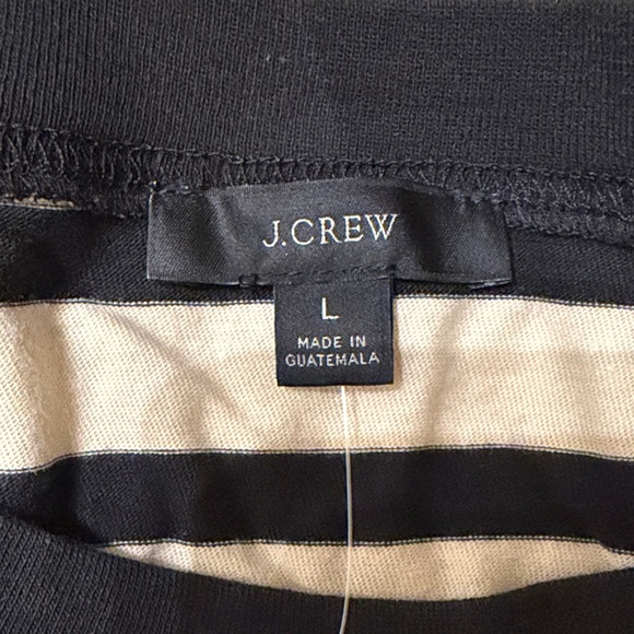 J. Crew Navy and Cream Striped Long Sleeve Top - Picture 2 of 2